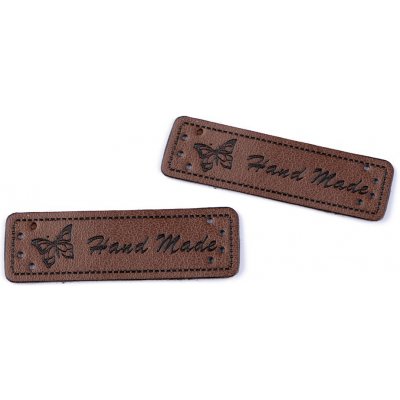 Eko kůže cedulka HAND MADE 15x50mm – Sleviste.cz