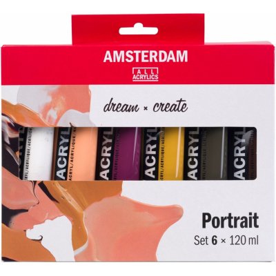 Amsterdam akrylové barvy Standard Series Portrait sada 6 x 120 ml – Sleviste.cz