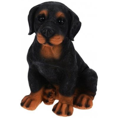 PROGARDEN Zahradní dekorace rotvajler sedící 27 cm KO-795201350rotv – Zboží Dáma