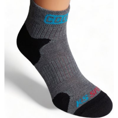 KS CoolMax letní sportovní ponožky šedo-černá