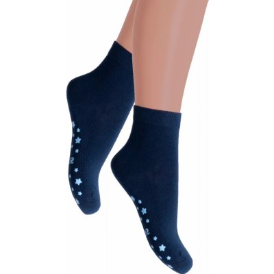 Steven Dětské protiskluzové ponožky granát (modrá)