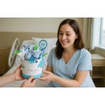 BabyDort modrá kytice k narození miminka vel. M – Zbozi.Blesk.cz