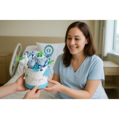 BabyDort modrá kytice k narození miminka vel. M – Zbozi.Blesk.cz