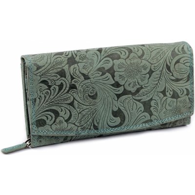 Dámská peněženka s květy 20 zelenkavá – Zboží Mobilmania