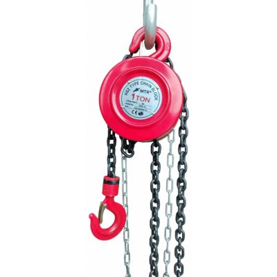 Ruční řetězový kladkostroj 1 tuna, zdvih 3 m, červený | Zboží Auto