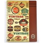 Bobo kroužkový blok Retro A5 linka 50 listů – Zboží Dáma