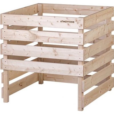 Atmowood dřevěný kompostér otevřený dole 80 x 80 x 80 cm – Sleviste.cz