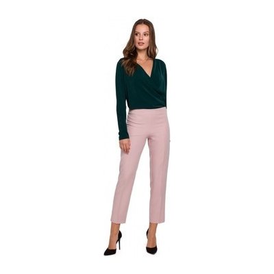 Makover kalhoty K035 kalhoty s elastickým pasem - krepová ruznobarevne růžové