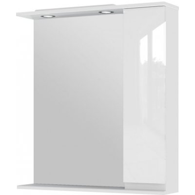 Kingsbath Auriga 75 závěsná koupelnová skříňka se zrcadlem a LED osvětlením