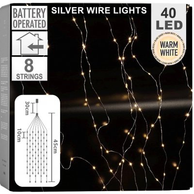 Vilde Světelná závěsná LED závěsová girlanda 40 LED, 45 cm, teplá bílá, na baterie – Hledejceny.cz