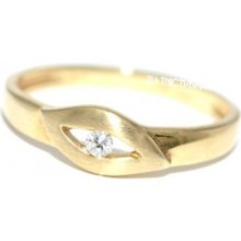 Zlatnictví Smaragd Briliantový prsten V54 žluté zlato