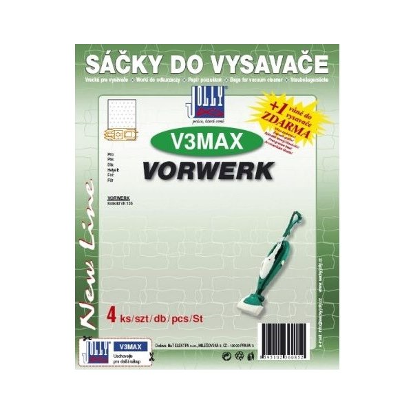 Jolly MAX V 3, 4ks do vysav. Vorwerk VK 135 od 290 Kč - Heureka.cz
