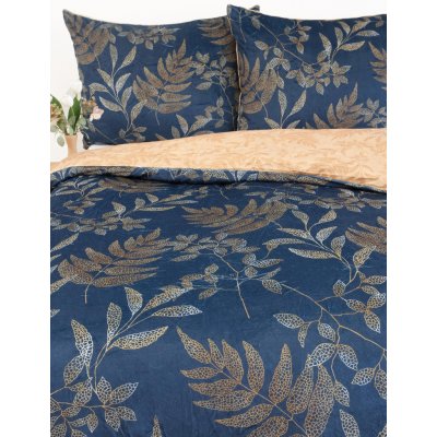 MKLuzkoviny.cz povlečení mikroplyš Digital Gabriela tmavě modrá 140x200 70x90 – Zboží Mobilmania