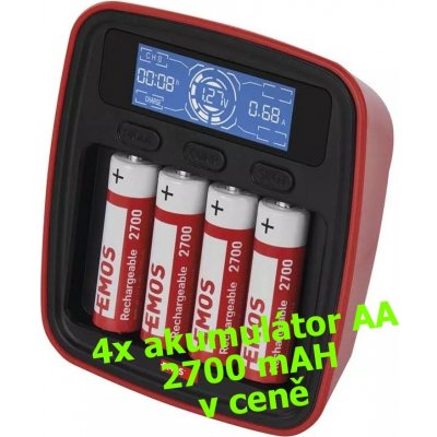 EMOS profi BCN-42D + 4 ks AA 2700 mAh – Zboží Mobilmania