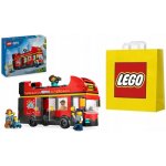 LEGO® City 60407 Červený dvoupodlažní vyhlídkový autobus – Zboží Živě