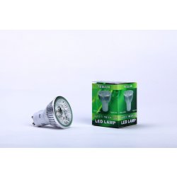 Teslux LED žárovka GU10 3x1W-CX Teplá bílá alu.