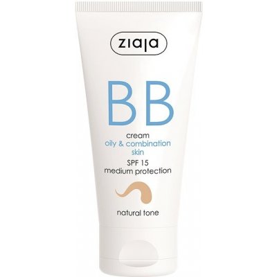 Ziaja BB krém pro mastnou, smíšenou pleť tón přirozený SPF15 50 ml – Zboží Mobilmania