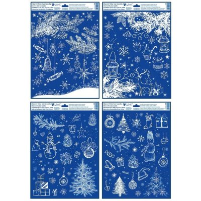 Anděl Vánoční okenní fólie s glitry - 30 x 42 cm - 278 – Hledejceny.cz