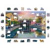 Puzzle WOODEN CITY Dřevěné Japonský most ve městě Hoi An Vietnam 2v1 EKO 505 dílků