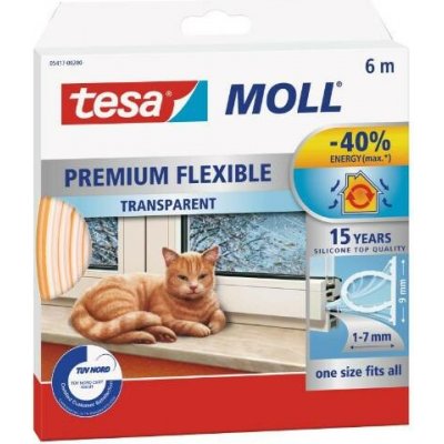 Těsnění do oken silikonové "D", 9 x 7 mm x 6 m, transparentní | Zboží Auto