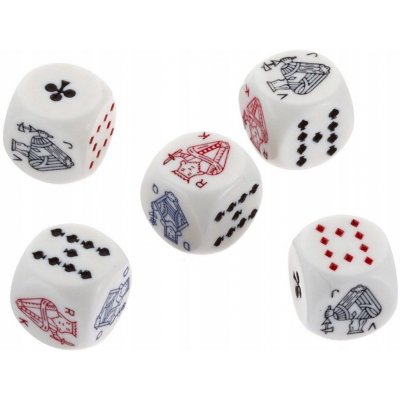 Pokerové kostky pro hru set Piatnik Vysoká kvalita – Zboží Mobilmania