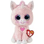 TY Beanie Boos SNOOKIE růžový jednorožec 15 cm