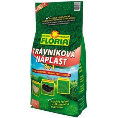 Náplast trávníková 3v1 - substrát+travní směs+hnojivo 1kg