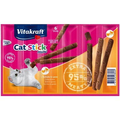 Vitakraft Cat Stick Mini pamlsky hovězí & taurin 6 x 60 g