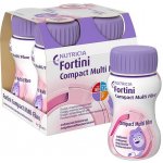 FORTINI COMPACT MULTI FIBRE S PŘÍCHUTÍ JAHODOVOU POR SOL 4X125ML – Hledejceny.cz