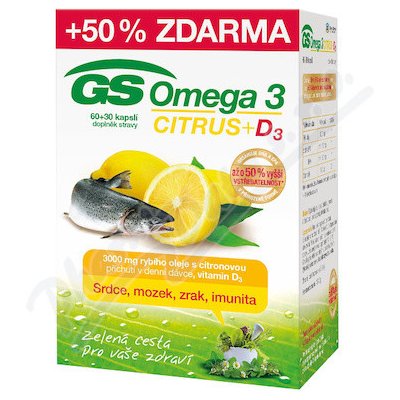 GS Omega 3 Citrus 90 kapslí – Hledejceny.cz