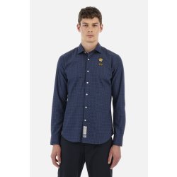 La Martina Man shirt L/S printed poplin modrá