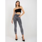 Basic dámské džínové kalhoty s vysokým pasem nm-sp-l73.79p-dark grey – Hledejceny.cz