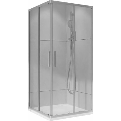 Kout sprchový Wecco 900×900 mm lesklý hliník/čiré sklo 6mm – Zboží Mobilmania
