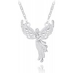 Minet Stříbrný náhrdelník anděl se zirkony JMAN0461SN45 – Hledejceny.cz
