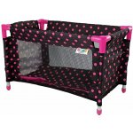 LEANToys Postýlka pro panenky Alice-černá s růžovými puntíky – Zbozi.Blesk.cz