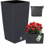 Květináč RATO SQUARE 20 x 20 x 37,6 cm antracitový – Hledejceny.cz