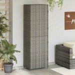 Omaxi Skříň šedá 59 x 40 x 180 cm polyratan 670344 – Zbozi.Blesk.cz