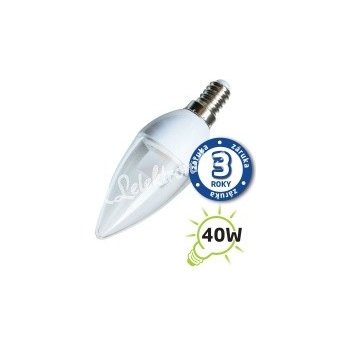 Tipa LED žárovka C37 E14/230V 5W bílá teplá svíčka