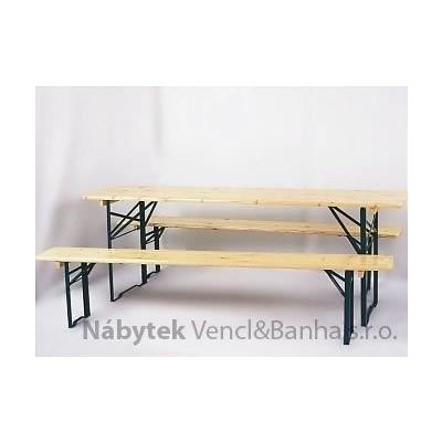 Trimex Dřevěný zahradní nábytek pivní set Bawaria 200x50 trim – Zboží Dáma