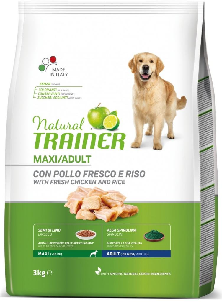Nova Foods Trainer Natural Adult Maxi kuře rýže s aloe 3 kg