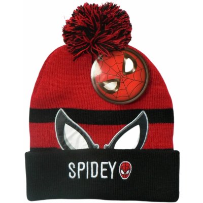 Chlapecká zimní čepice Spiderman Červená