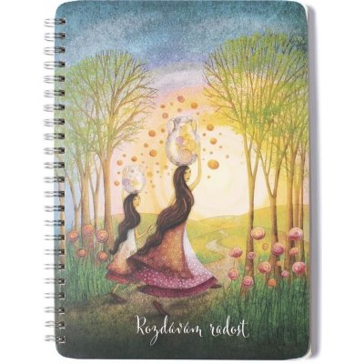 Bobo Kroužkový blok A5 Rozdávám radost čistý 50 listů – Zboží Dáma