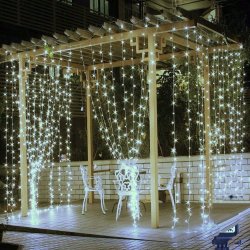 Tutumi Vánoční dekorativní závěs s LED světýlky 3m bílá
