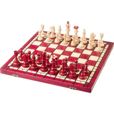 Dřevěné šachy ACE červené – Zbozi.Blesk.cz