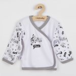 New Baby Kojenecká bavlněná košilka Music Bílá – Zboží Dáma