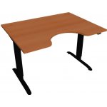 Hobis Office Pro psací stůl Motion MS ERGO 2 Šířka: 120 cm, Barva desky: třešeň, Barva kovu: černá RAL 9005 Šířka 120-180 cm / 27 barevných variant – Zboží Dáma