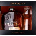 Ron Barceló Imperial 38% 0,7 l (dárkové balení 2 sklenice) – Hledejceny.cz