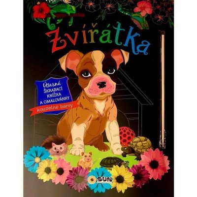 Zvířátka Úžasná škrábací knížka a omalovánky – Zboží Dáma