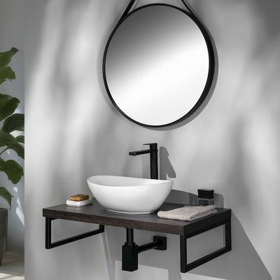 Aqualine Vega deska pod umyvadlo 52 x 45 cm dub černý VG655 – Sleviste.cz