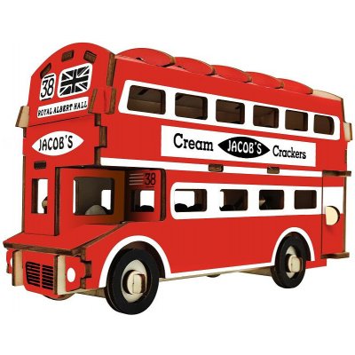 Rappa Woodcraft Dřevěné 3D puzzle Doubledecker – Sleviste.cz